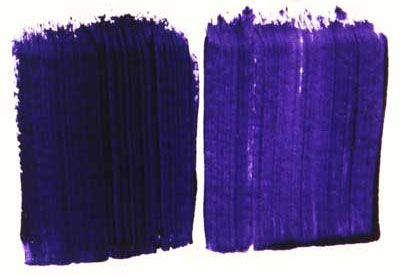 A comparison between professional and student grade versions of Dioxazine Purple