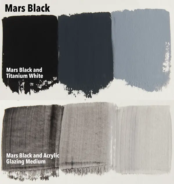 Mars black paint tubes