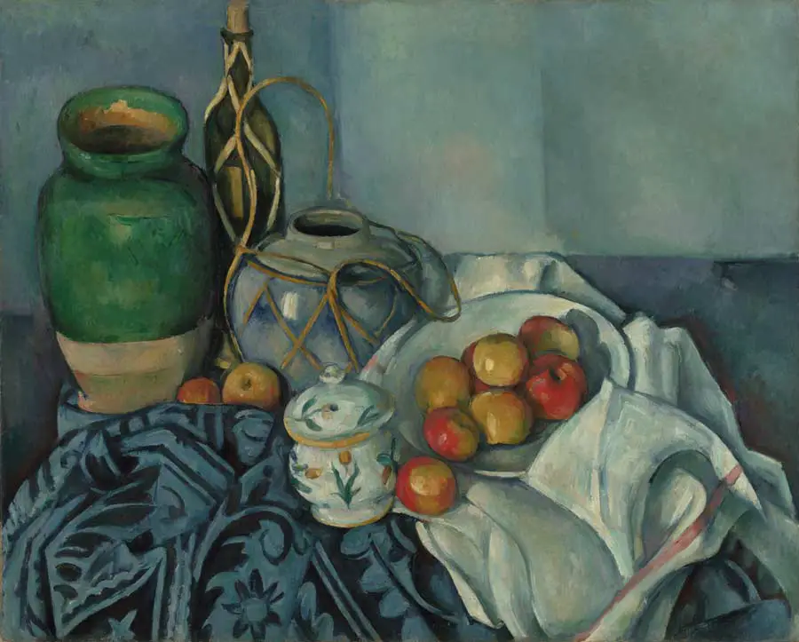 An example of a Cézanne painting that doesn't have a signature on the front.