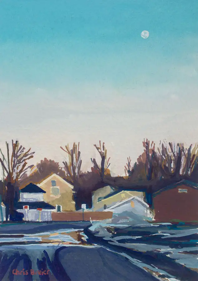 An example of a gouache painting with smooth blending.